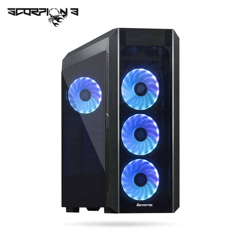 Számítógépház Chieftec Gaming Scorpion 3 RGB ATX Fekete RGB LED