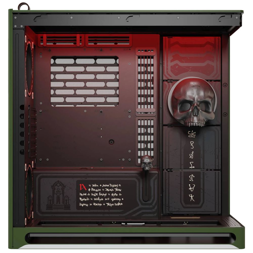 Számítógépház HAVN HS 420 DOOM The Dark Ages Edition, ívelt edzett üveg