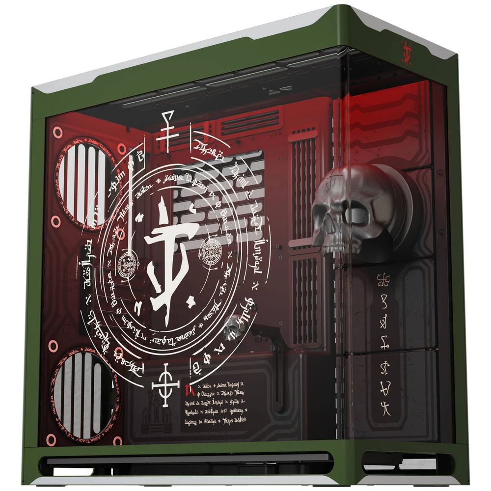 Számítógépház HAVN HS 420 DOOM The Dark Ages Edition, ívelt edzett üveg