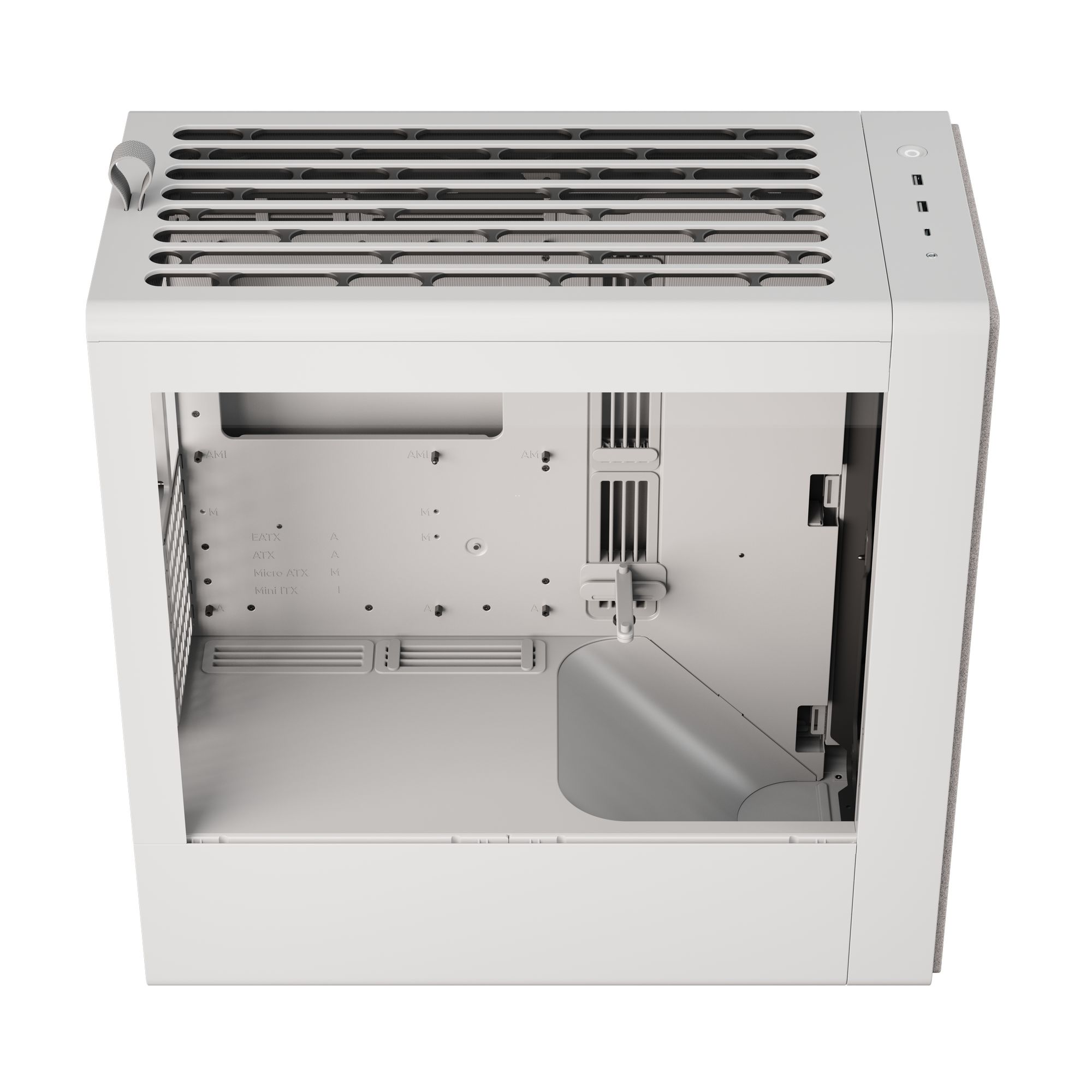 HAVN BF 360 PC Case, Midi-Tower, E-ATX, Tempered Glass - White
