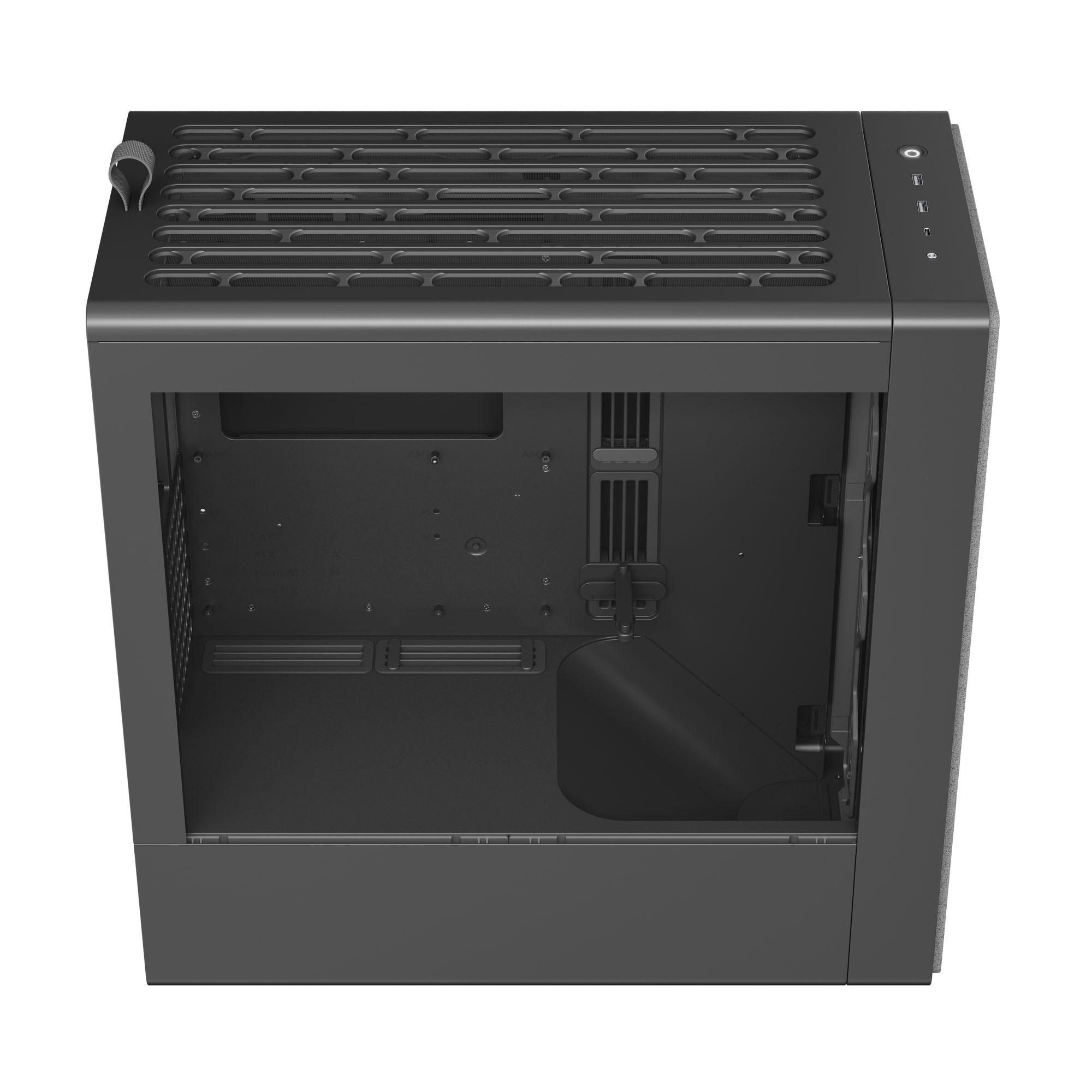 HAVN BF 360 PC Case, Midi-Tower, E-ATX, Tempered Glass - Black