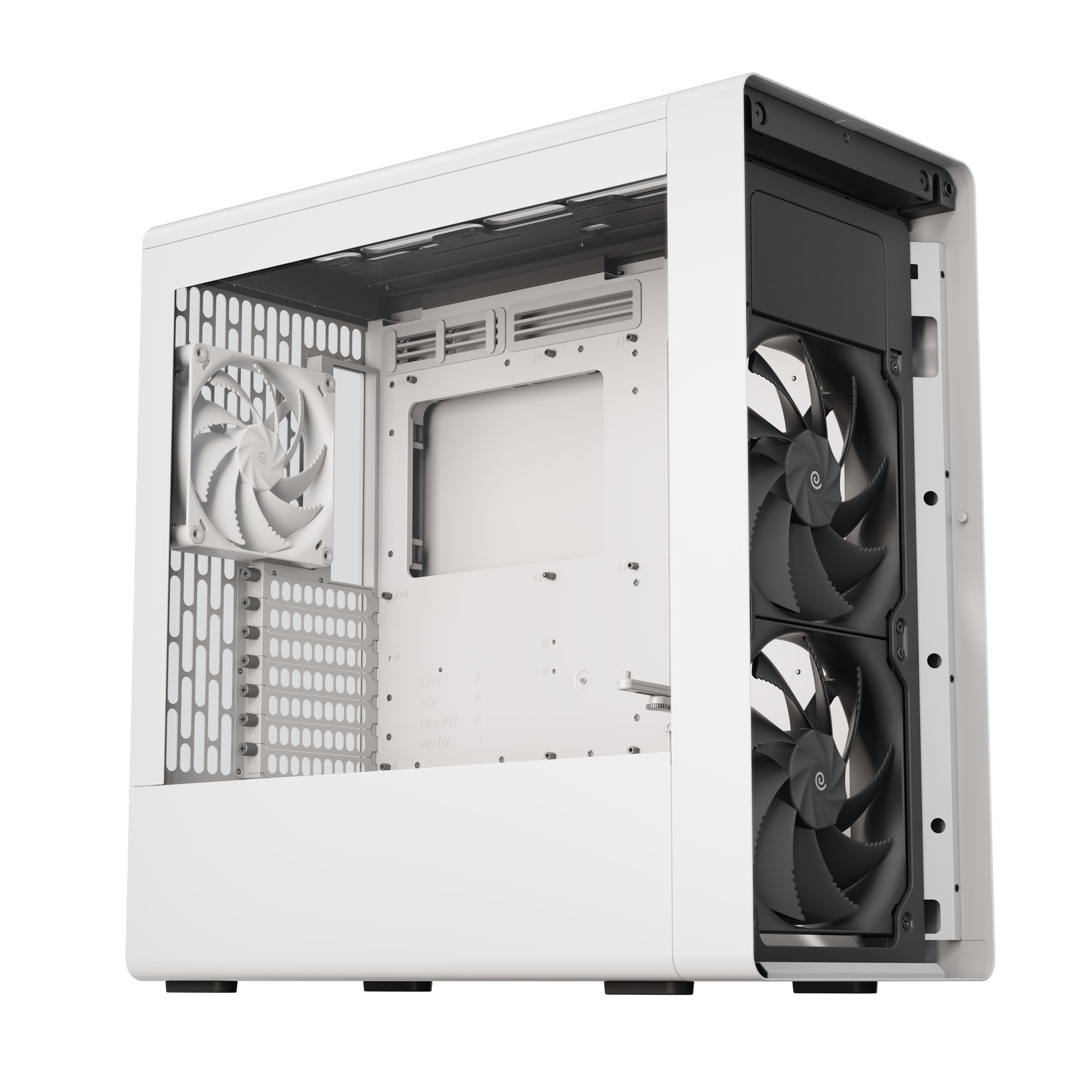 HAVN BF 360 Flow PC Case, Midi-Tower, E-ATX, Tempered Glass - White