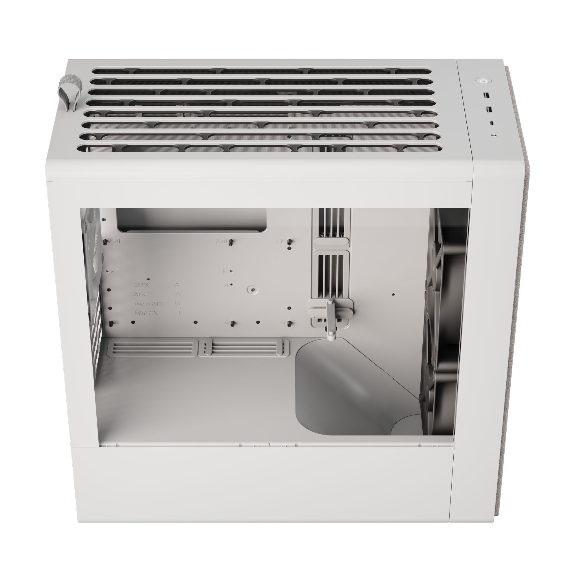 HAVN BF 360 Flow PC Case, Midi-Tower, E-ATX, Tempered Glass - White