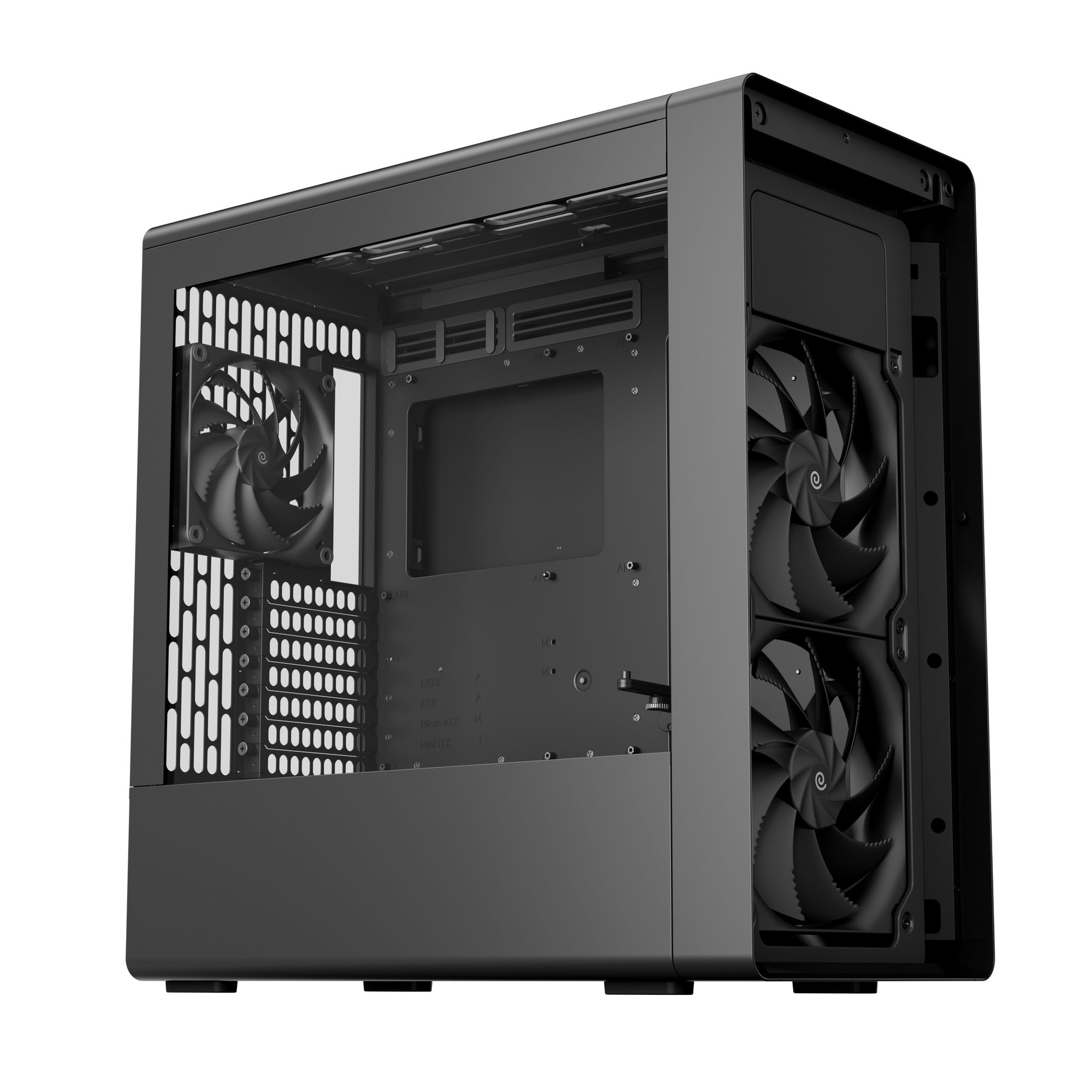HAVN BF 360 Flow PC Case, Midi-Tower, E-ATX, Tempered Glass - Black