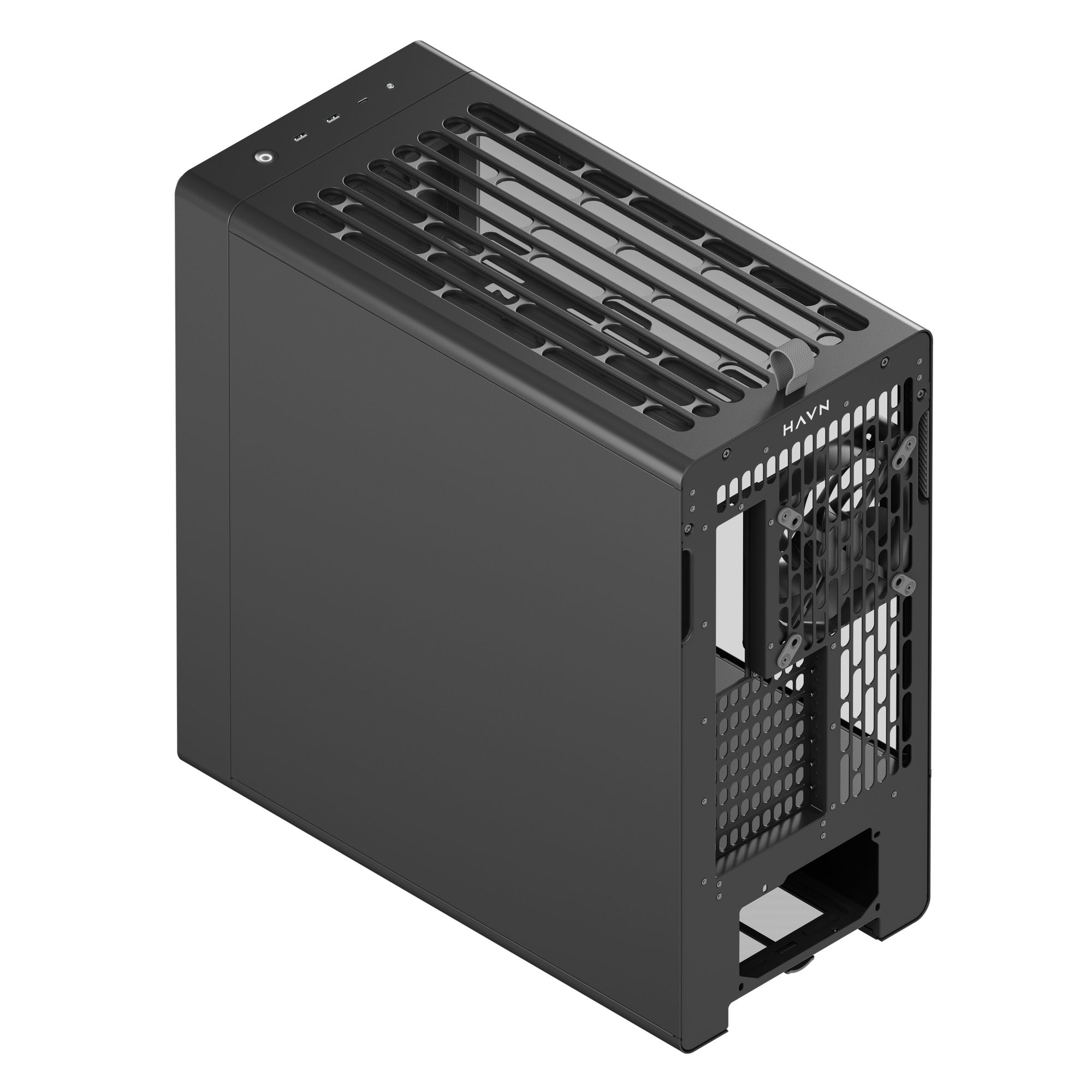 HAVN BF 360 Flow PC Case, Midi-Tower, E-ATX, Tempered Glass - Black