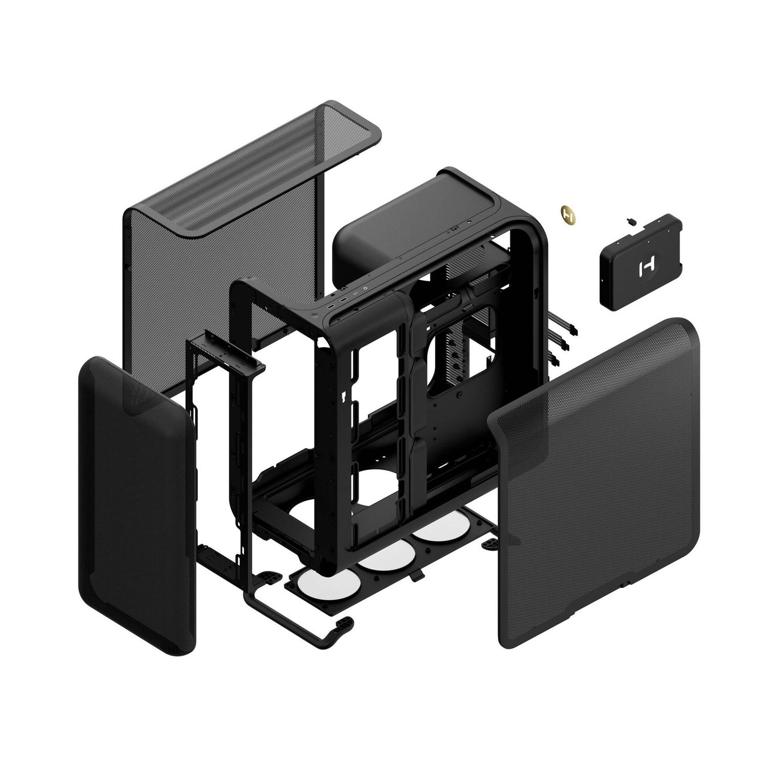 HYTE X50 Air Midi Tower PC Case - Pitch Black, Black