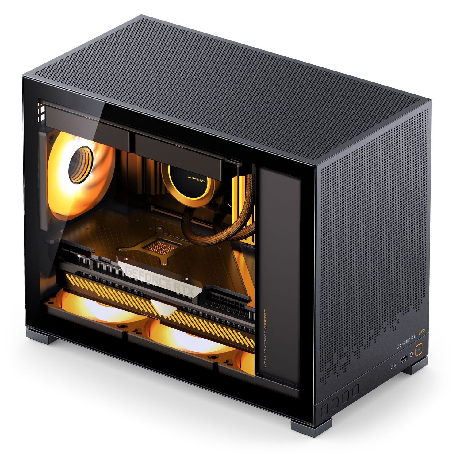 Jonsbo D32 STD Black PC Case, Mini Case, mATX, Tempered Glass - black