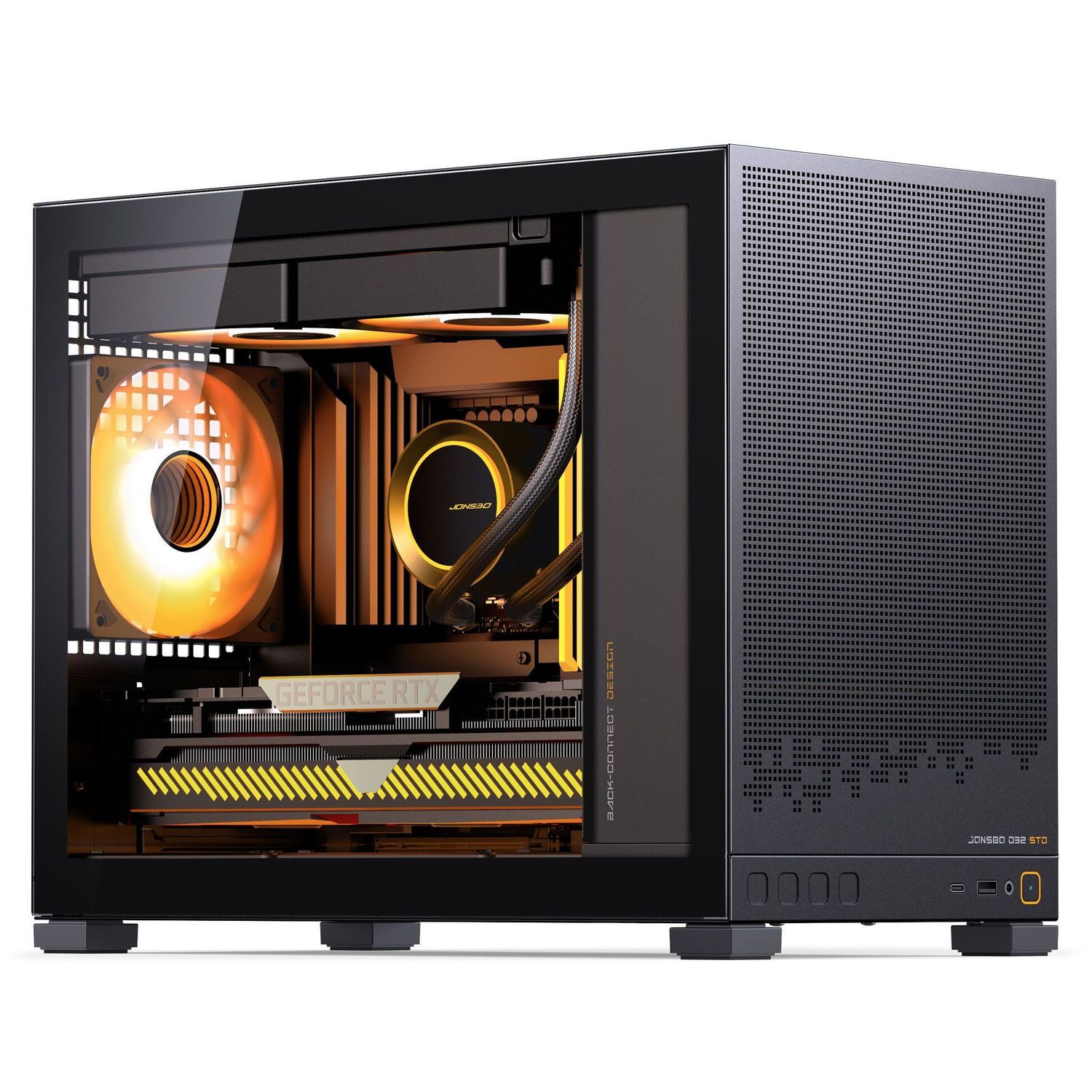 Jonsbo D32 STD Black PC Case, Mini Case, mATX, Tempered Glass - black