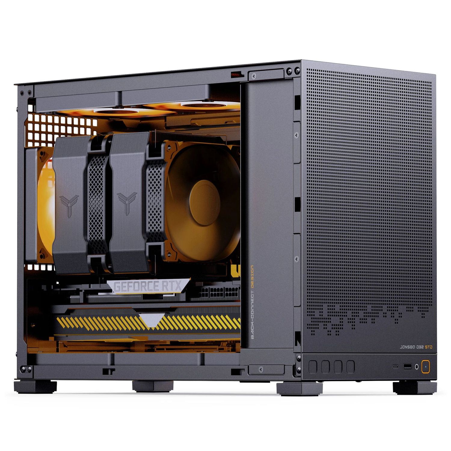 Jonsbo D32 STD Black PC Case, Mini Case, mATX, Tempered Glass - black