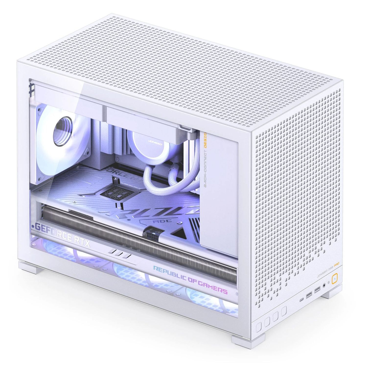 Jonsbo D32 PRO White PC Case, Mini Case, mATX, Tempered Glass - white