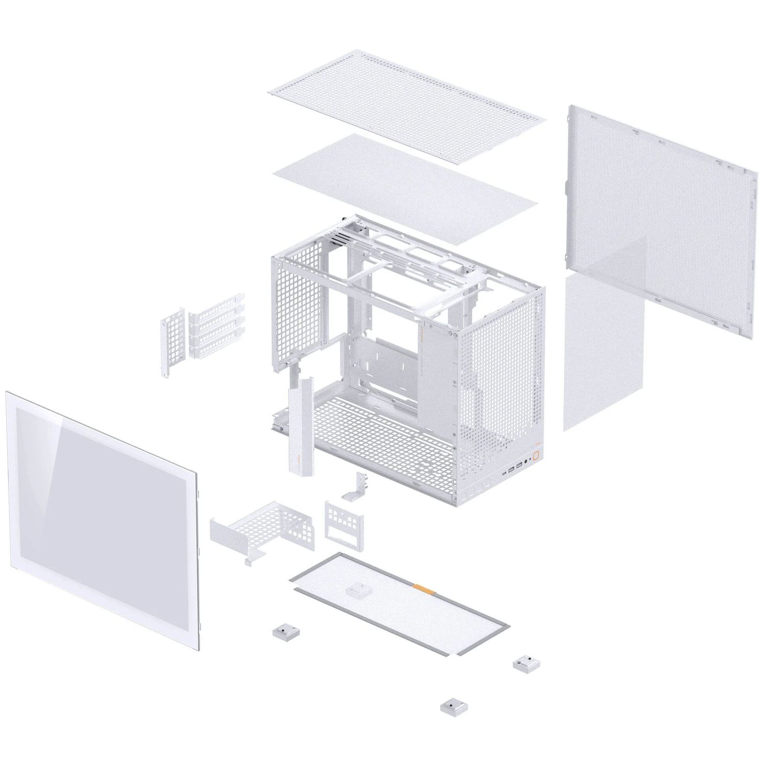 Jonsbo D32 PRO White PC Case, Mini Case, mATX, Tempered Glass - white