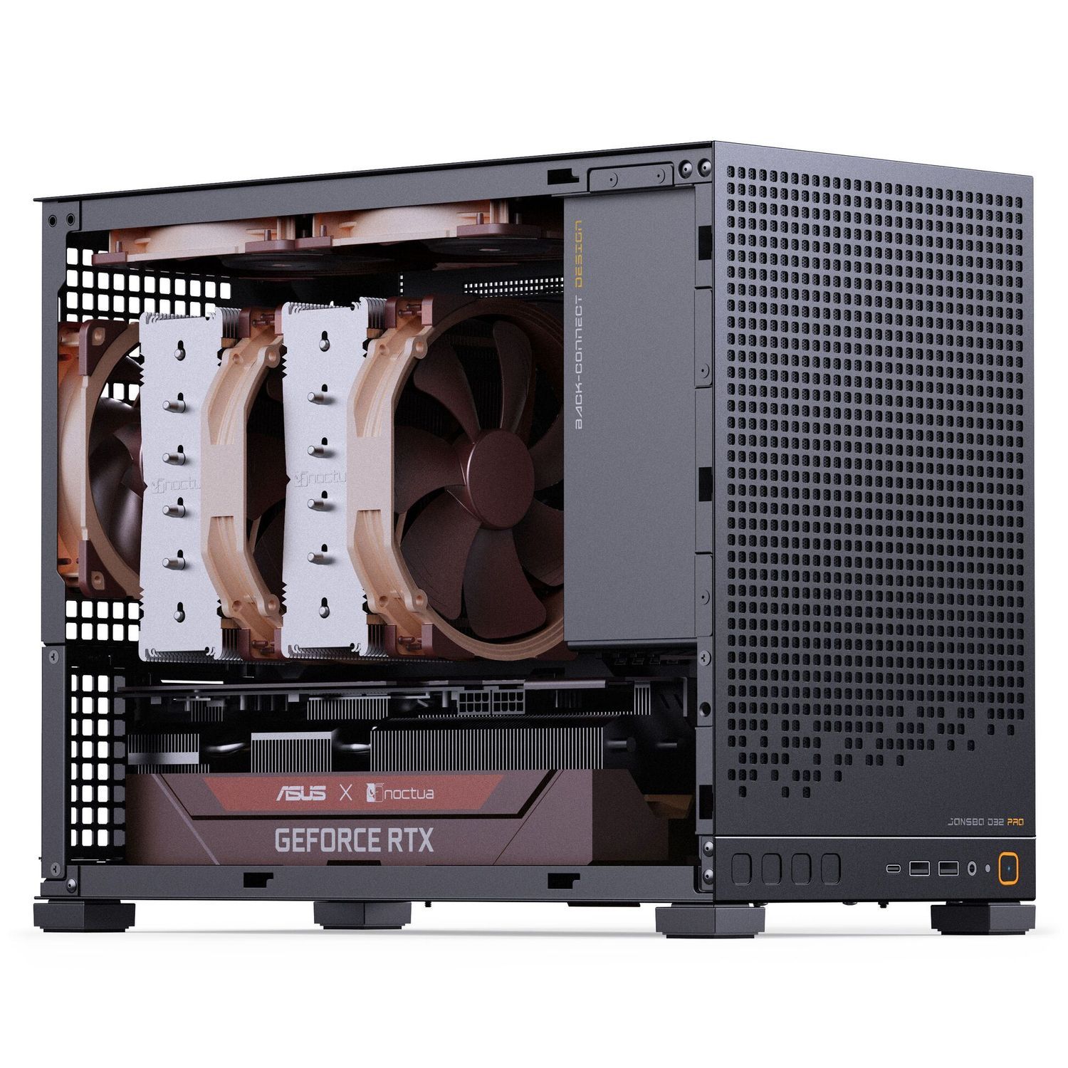 Számítógépház Jonsbo D32 PRO Mesh PC Ház, Mini Ház, mATX - Fekete