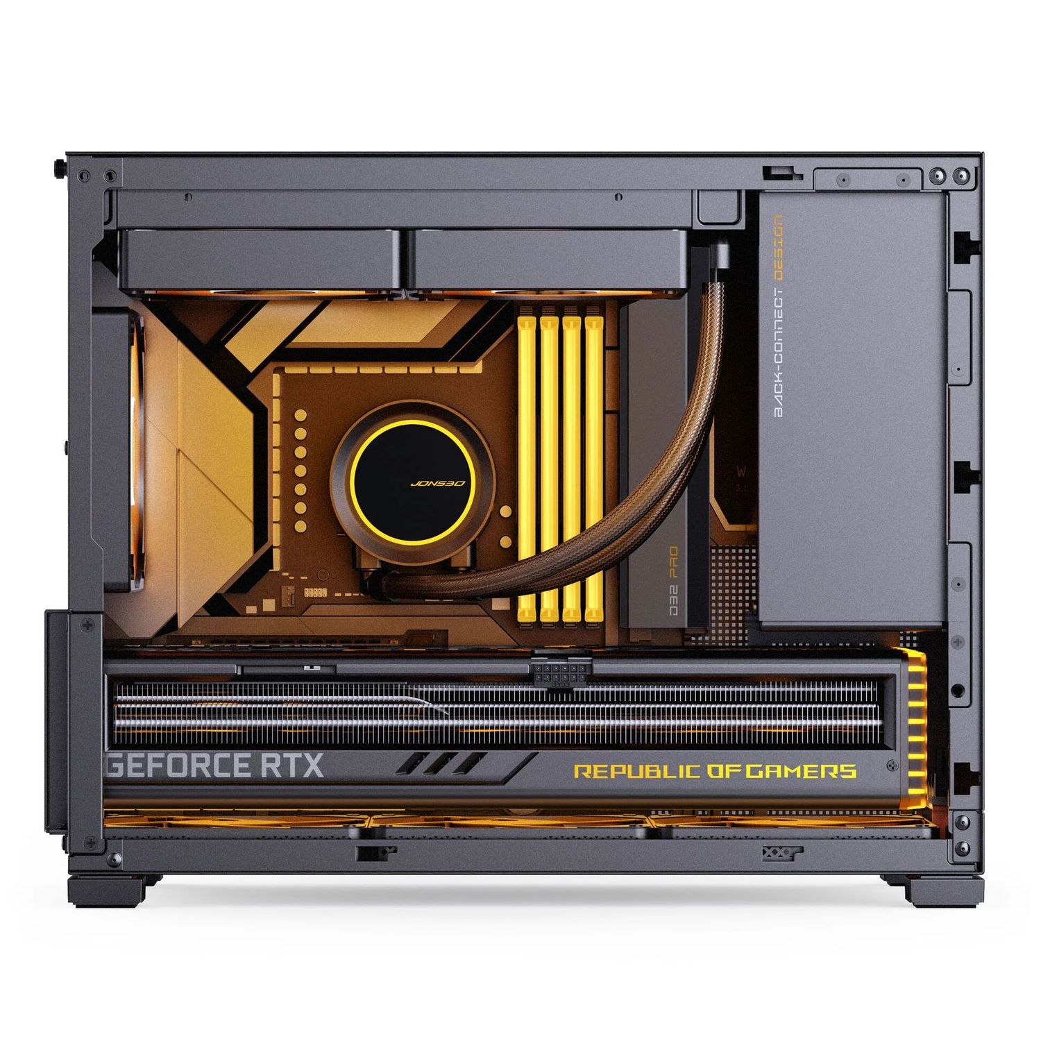 Számítógépház Jonsbo D32 PRO Mesh PC Ház, Mini Ház, mATX - Fekete