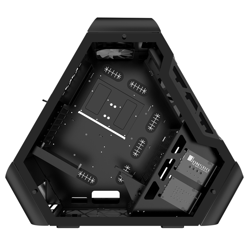 Számítógépház Jonsbo TR03-A Showcase ATX Fekete Edzett üveg