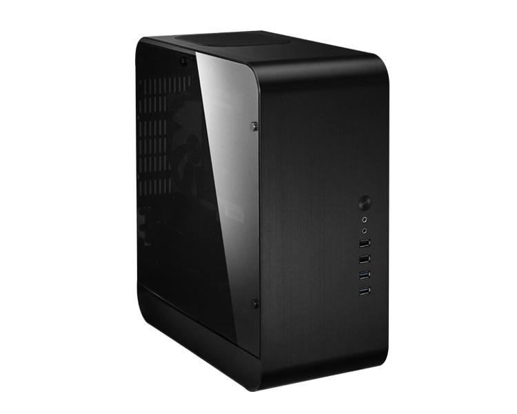 Számítógépház Jonsbo UMX1 Plus ITX Fekete Akril oldal