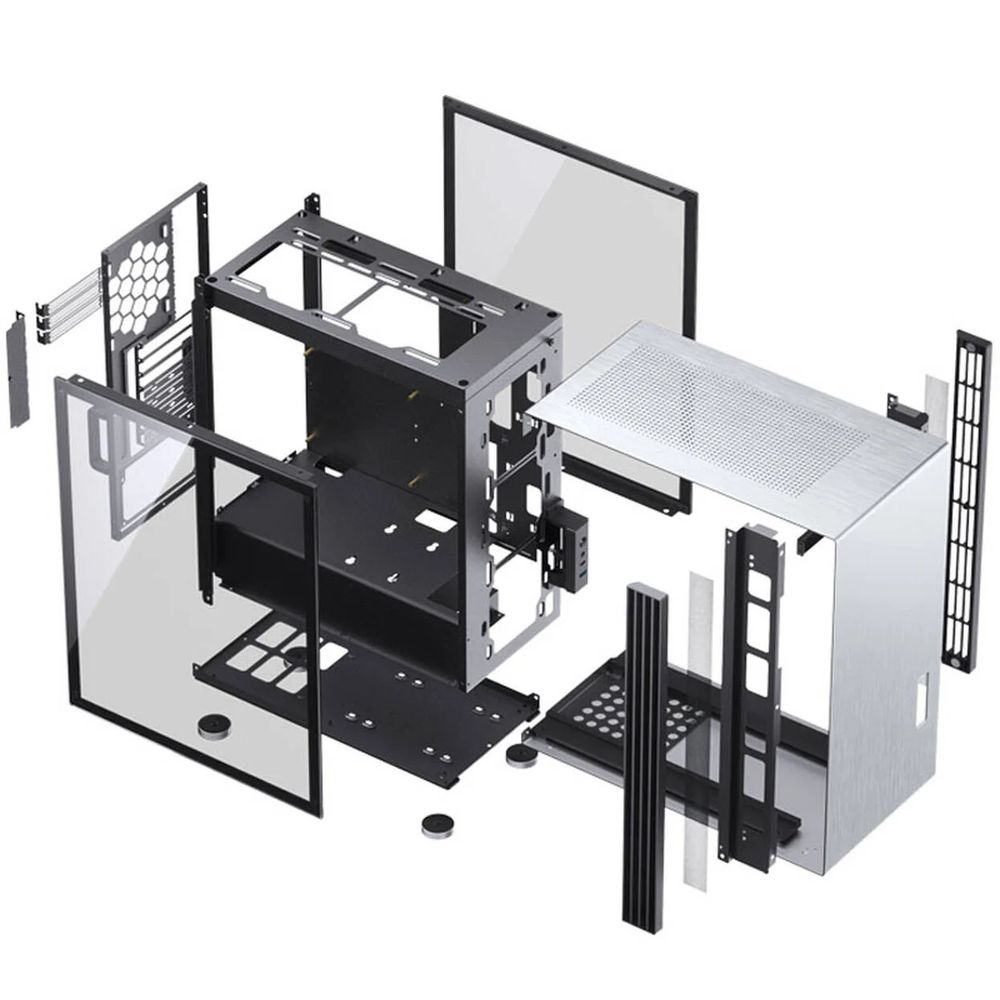 Jonsbo U6 Window PC Case, Midi-Tower, ATX, Tempered Glass - Silver