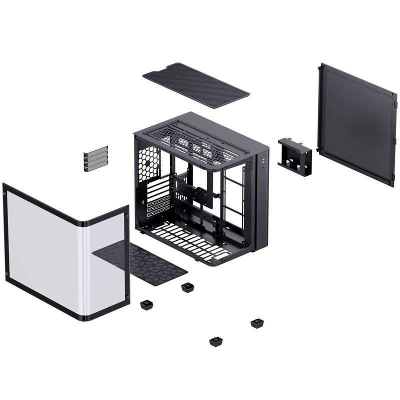 Jonsbo TK-3 - mATX, tempered glass, Black