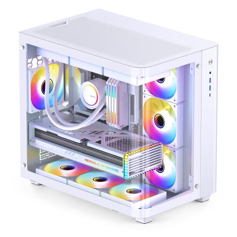 Jonsbo TK-3 - mATX, tempered glass, White