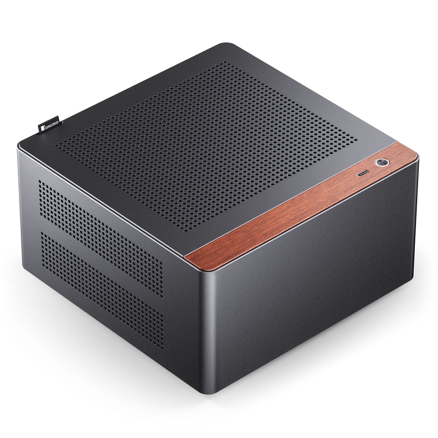 Számítógépház Jonsbo NV10, mini ITX, fekete