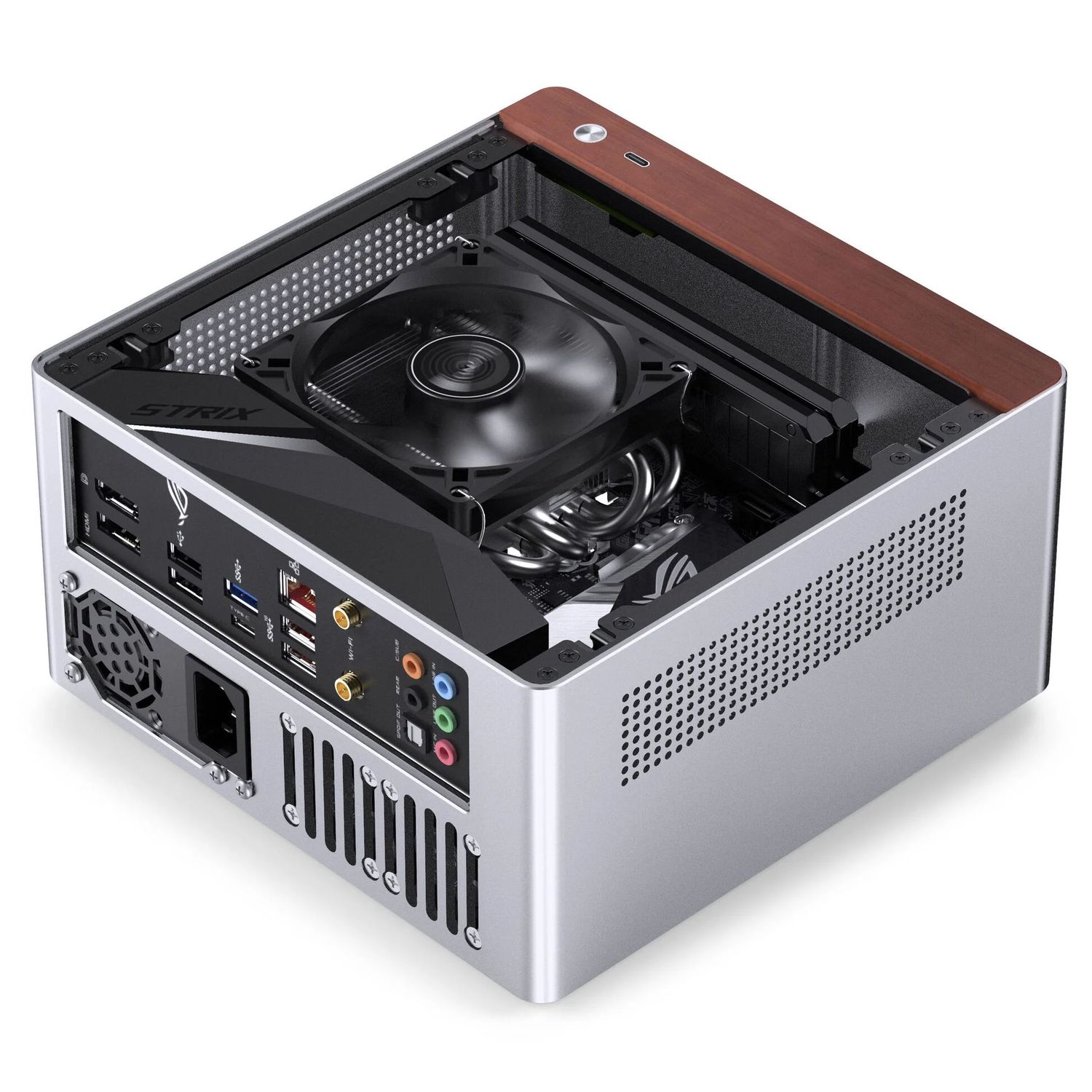 Számítógépház Jonsbo N10, mini ITX, ezüst