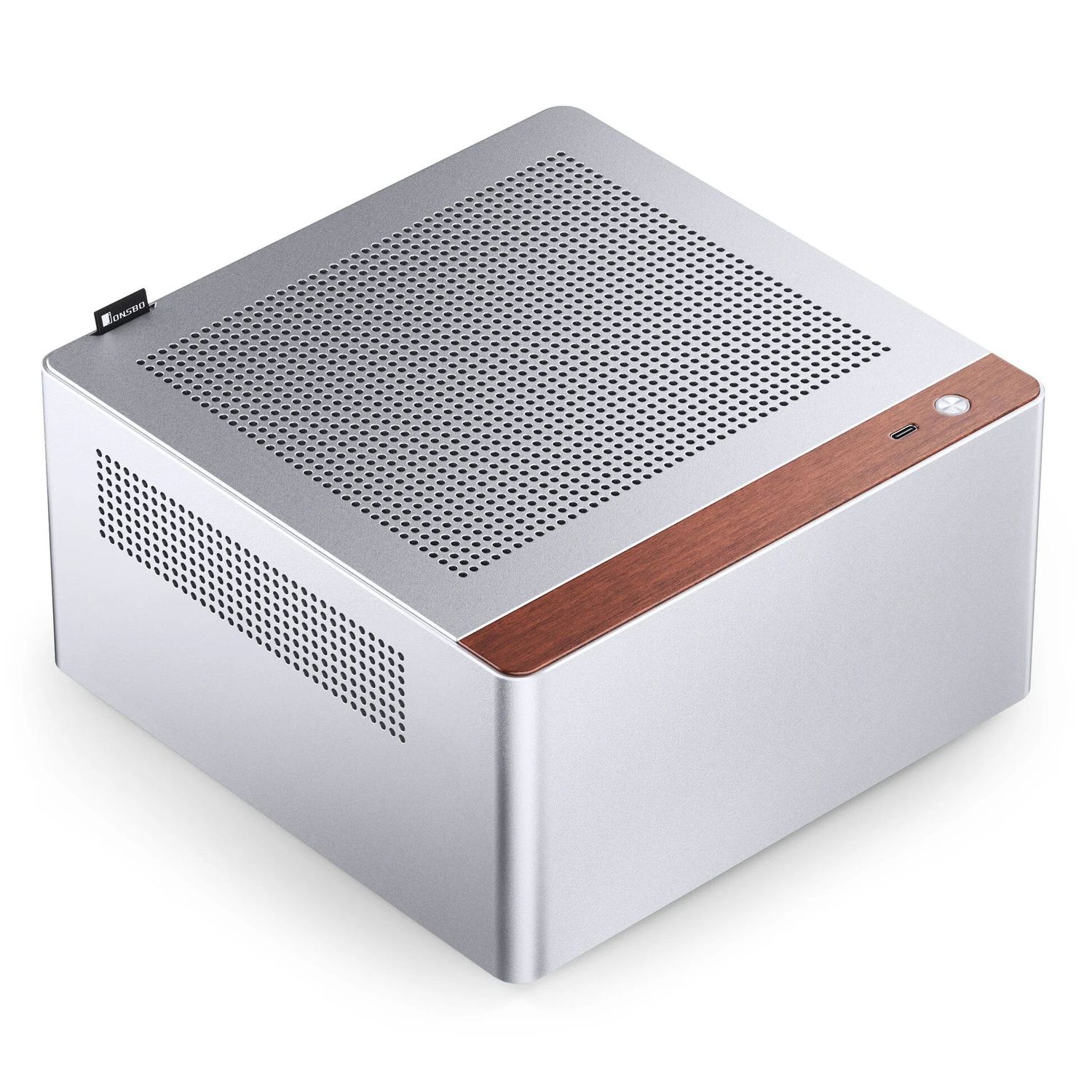 Számítógépház Jonsbo N10, mini ITX, ezüst