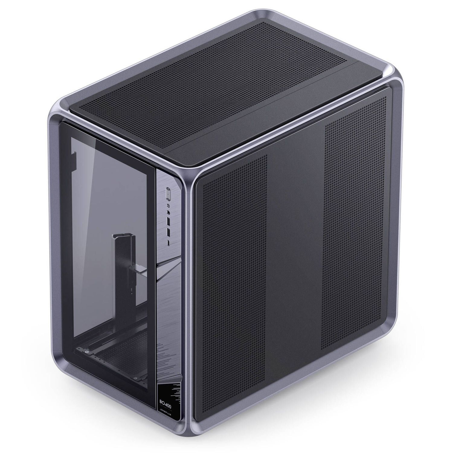 Jonsplus BO400 ház, Midi-Tower, ATX, Alu váz, edzett üveg – fekete