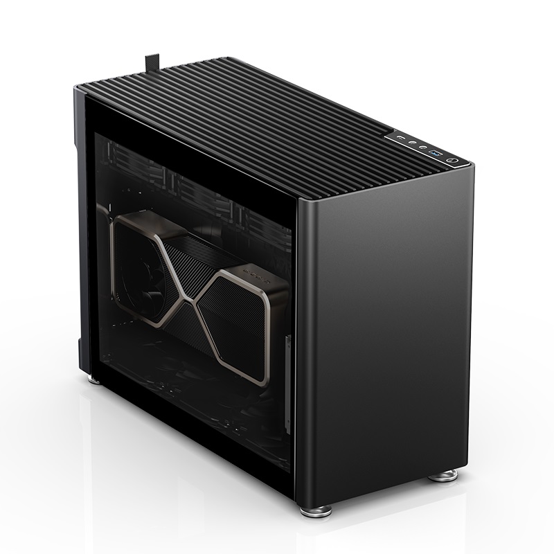 Számítógépház Jonsplus i100 Pro ITX Fekete Edzett üveg