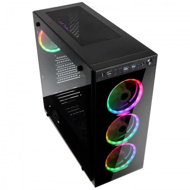 Számítógépház Kolink Horizon RGB ATX Edzett üveg Fekete