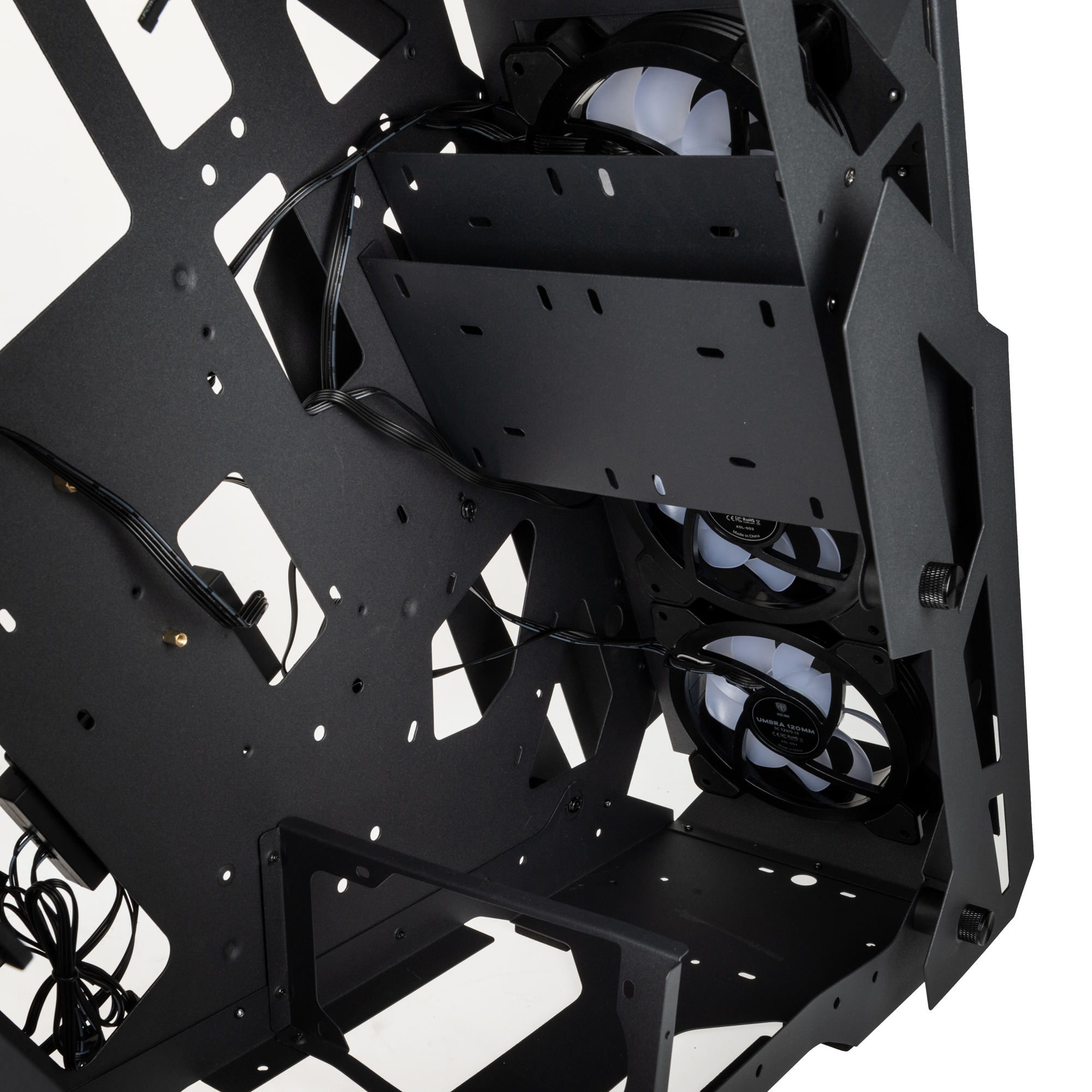 Számítógépház Kolink Big Chungus Shredded Edition ARGB Showcase ATX Edzett üveg Fekete