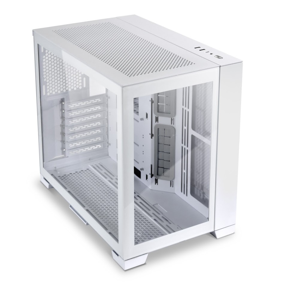 Számítógépház Lian Li O11 Dynamic Mini-S Snow Edition ATX Fehér Edzett üveg