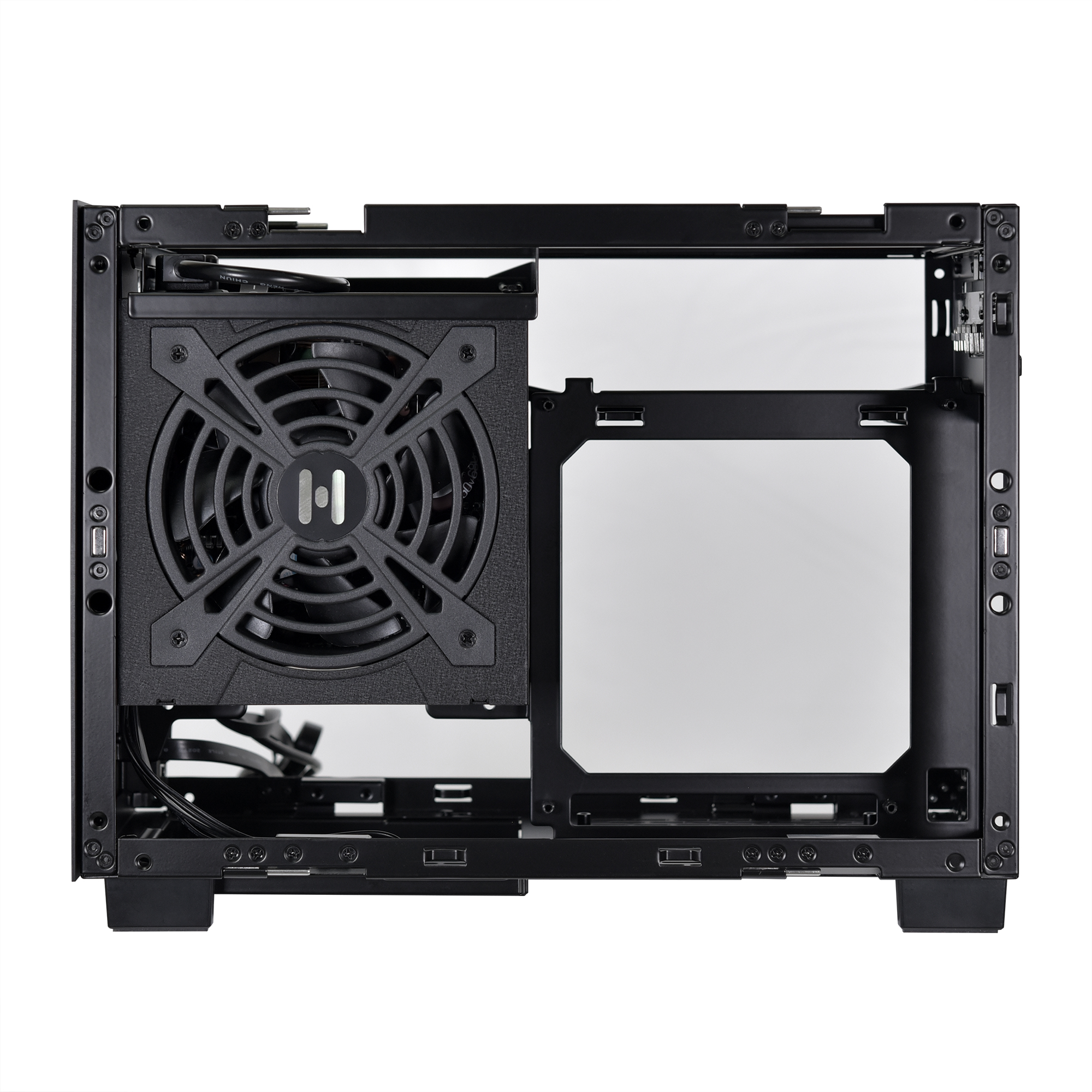 Számítógépház Lian Li Q58 X3 ITX Fekete Edzett üveg PCIE 3.0 Edition