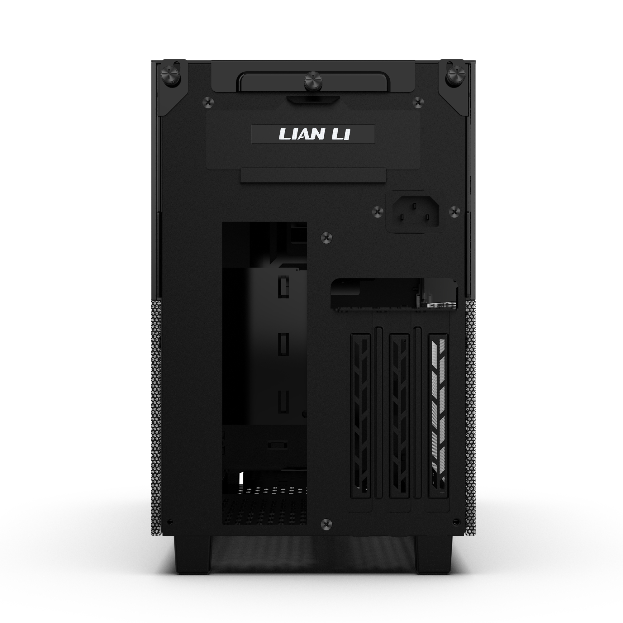 Számítógépház Lian Li Q58 X4 ITX Fekete Edzett üveg PCIE 4.0 Edition