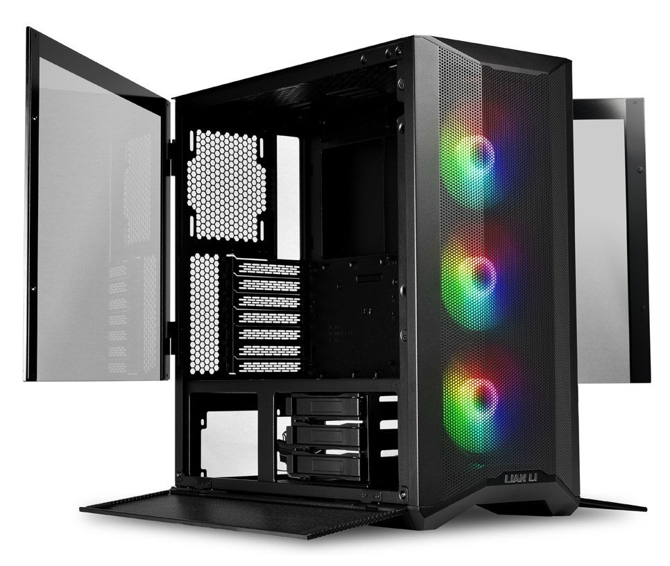 Számítógépház Lian Li LANCOOL II Mesh C RGB ATX Fekete Edzett üveg
