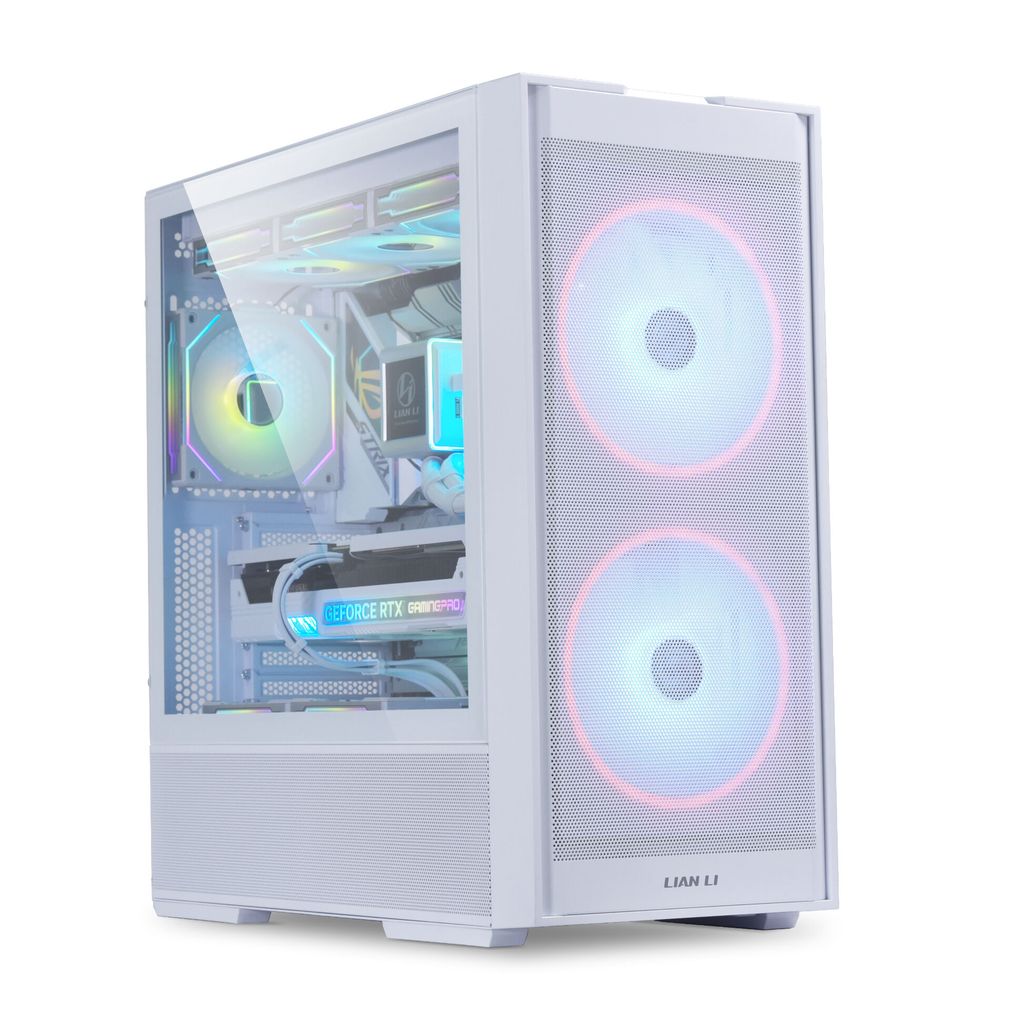 Lian Li LANCOOL 206, Midi-Tower, ATX, Tempered Glass - white