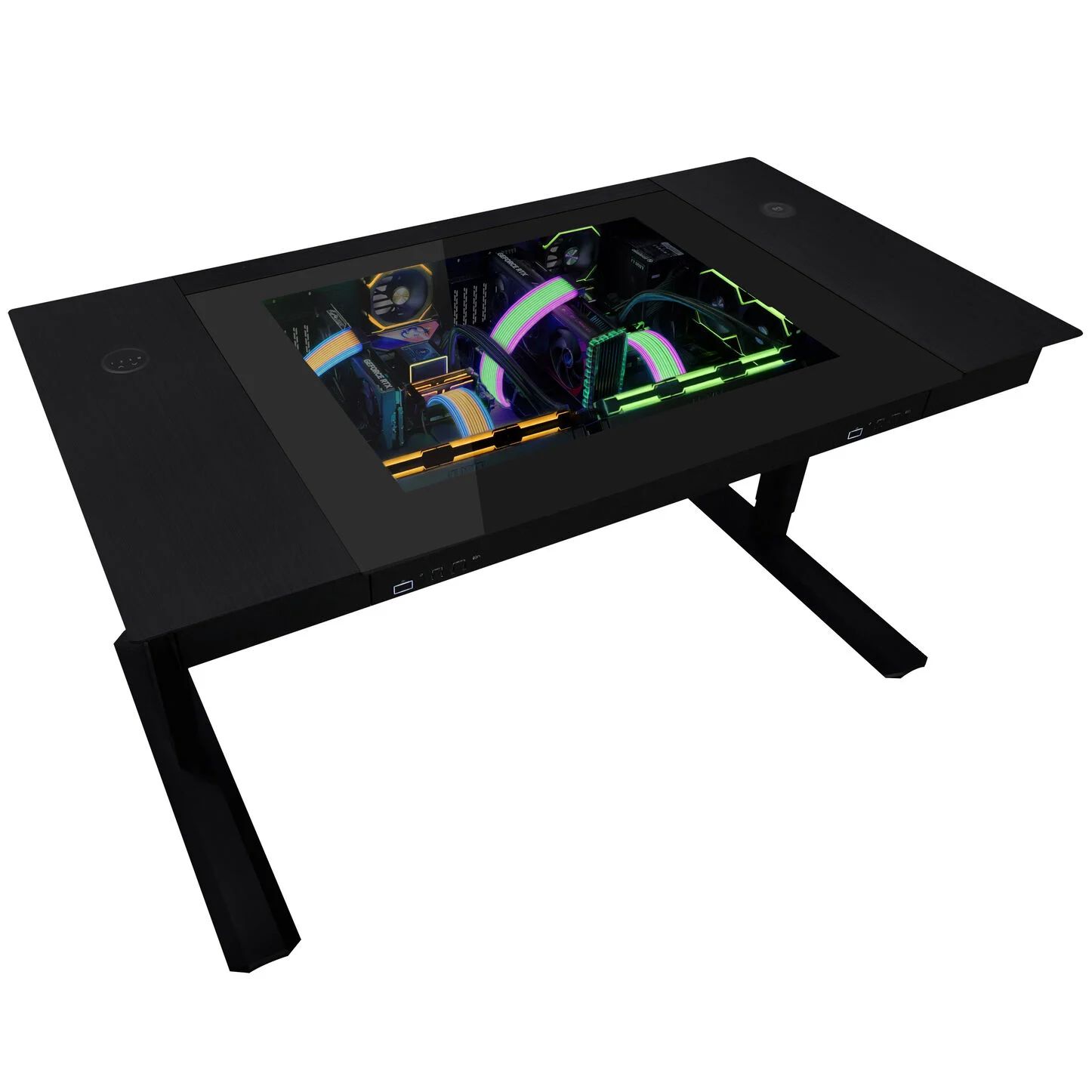 Lian Li DK7 Ultimate desk station, 2 x E-ATX, Black