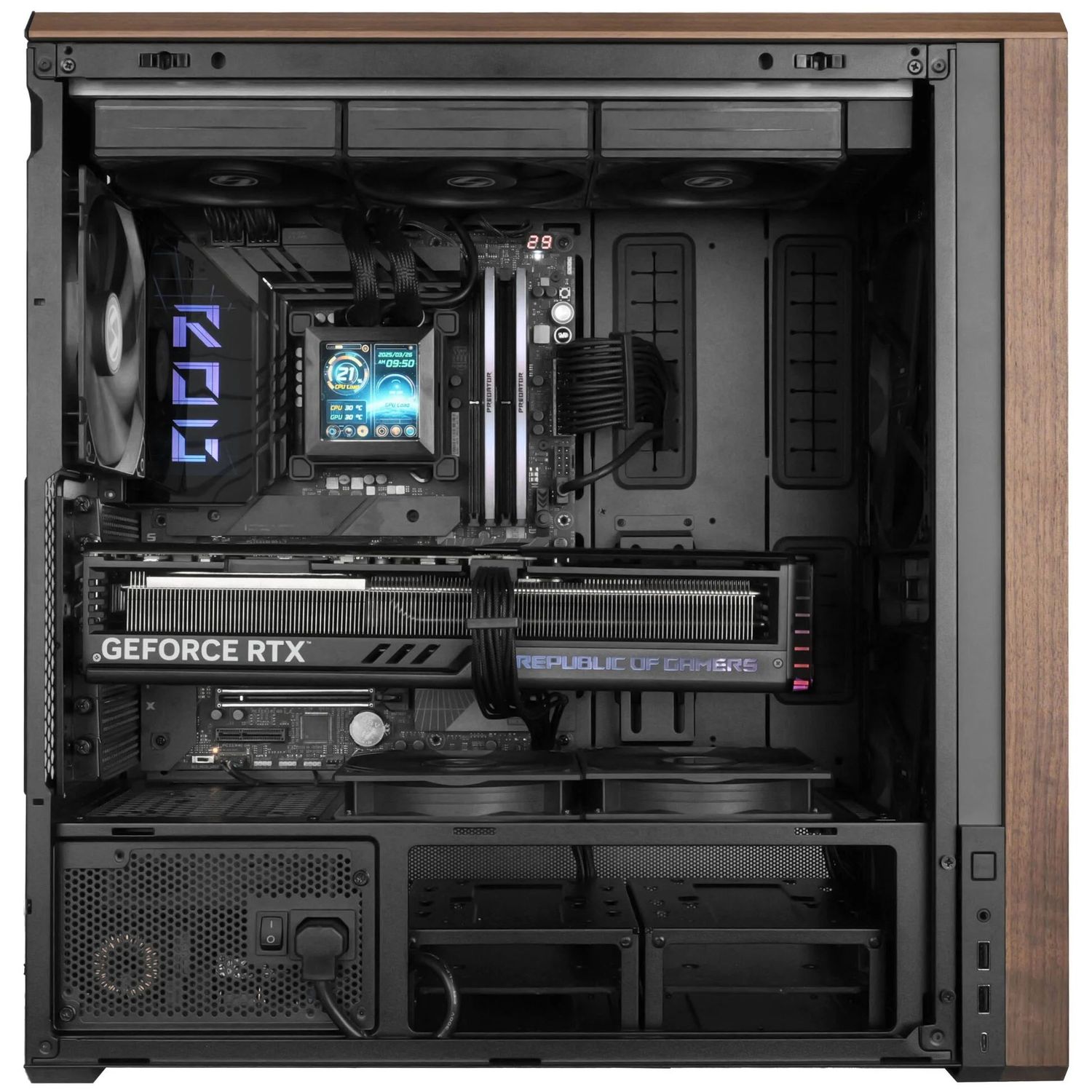 Számítógépház Lian Li LANCOOL 217 ATX, Edzett üveg, Fekete