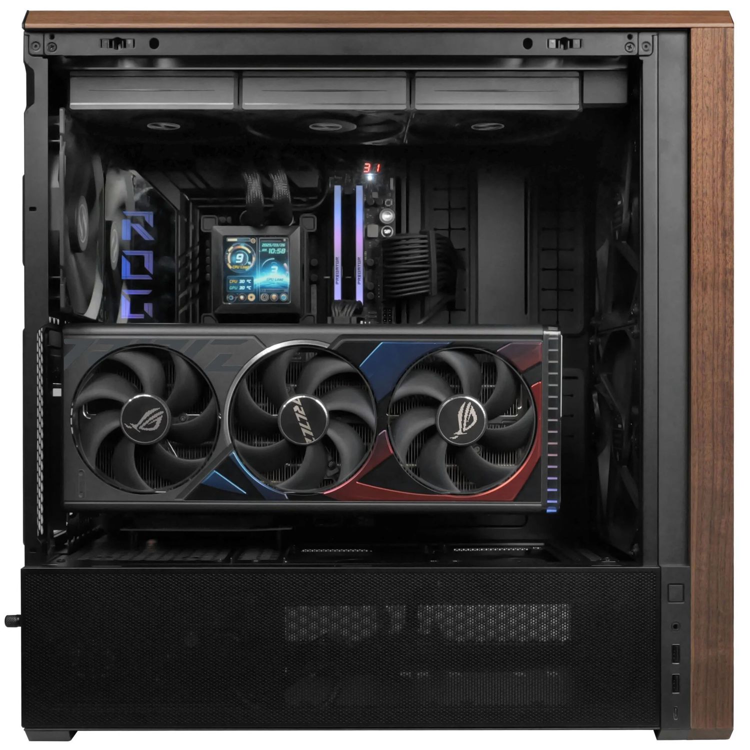 Számítógépház Lian Li LANCOOL 217 ATX, Edzett üveg, Fekete