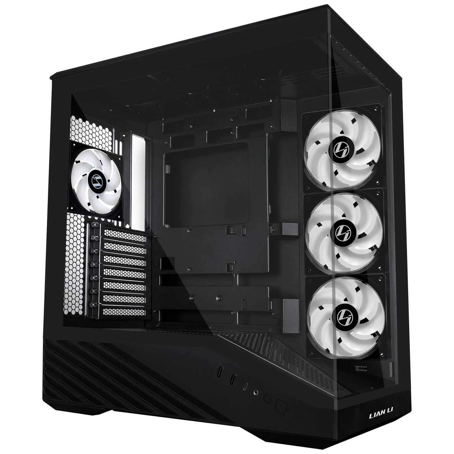 Lian Li V100 Midi Tower PC Case, tempered glass - black