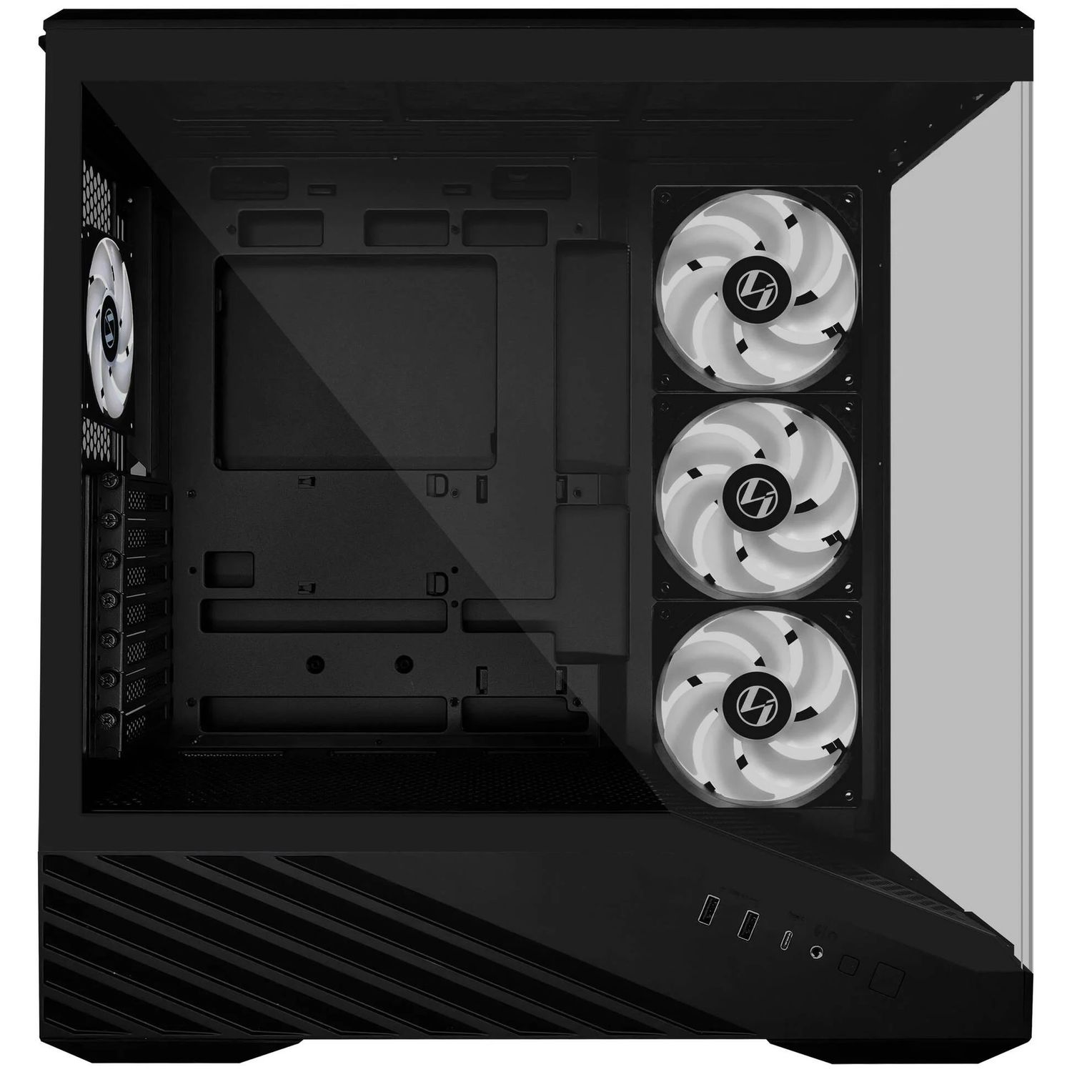 Lian Li V100 Midi Tower PC Case, tempered glass - black