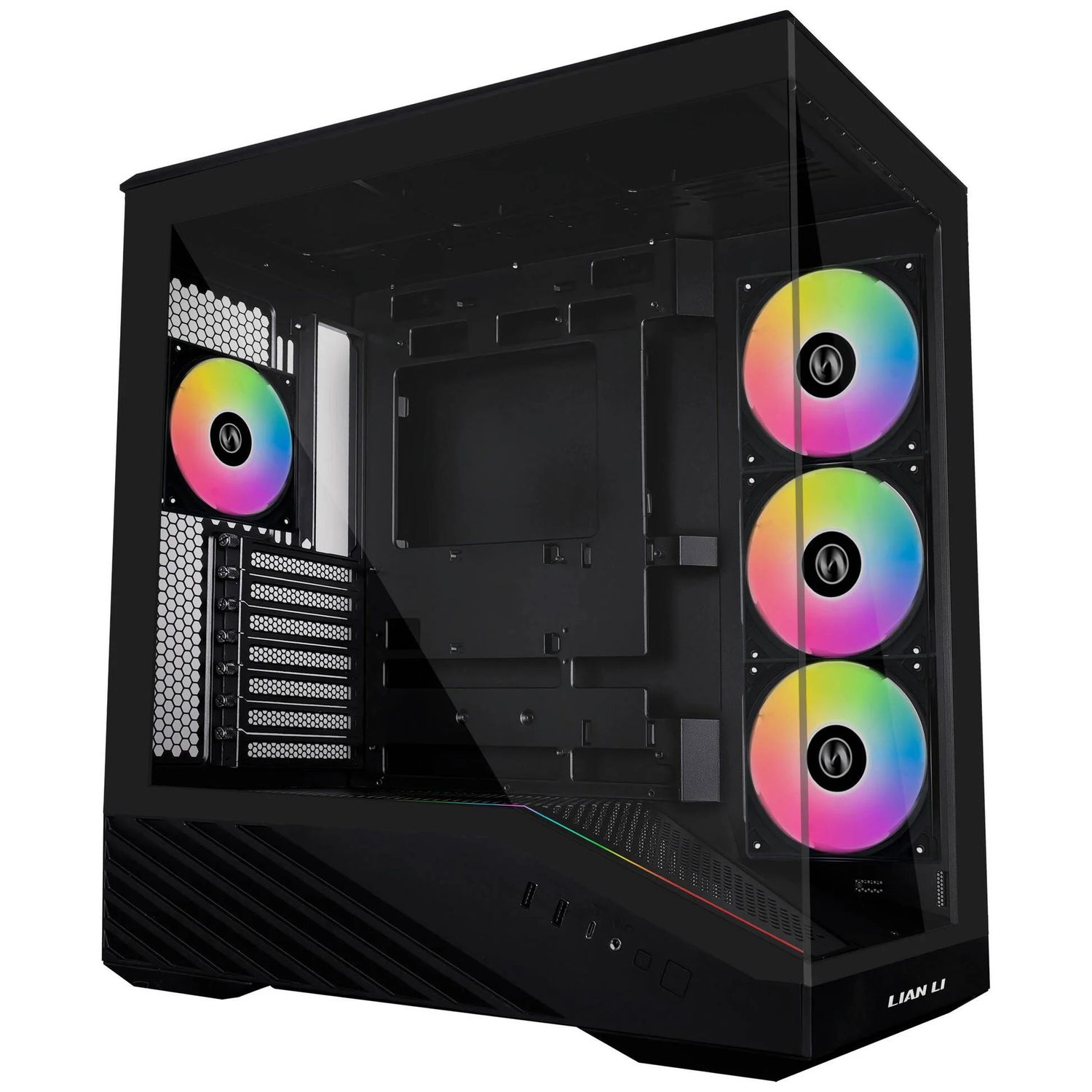 Lian Li V100 Midi Tower PC Case, tempered glass - black