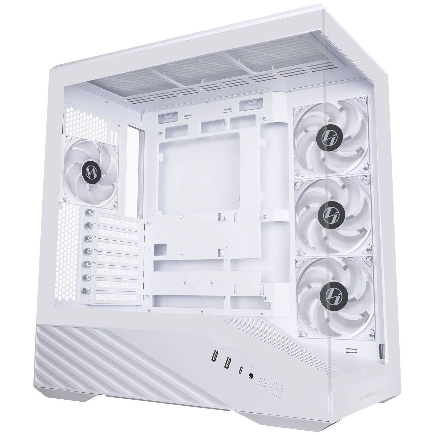 Lian Li V100 Midi Tower PC Case, tempered glass - white