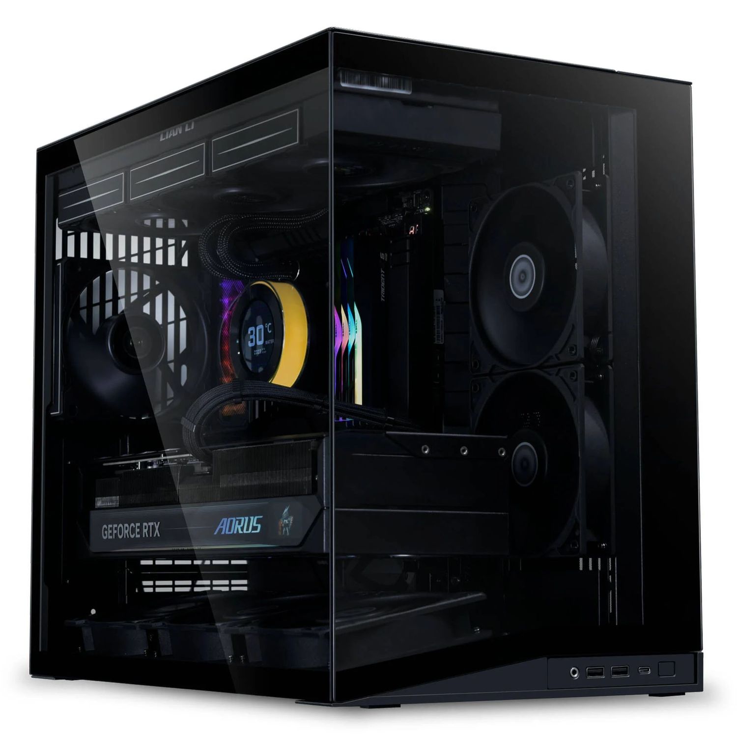 Lian Li O11D Mini V2, Midi-tower ház,edzett üveg - fekete