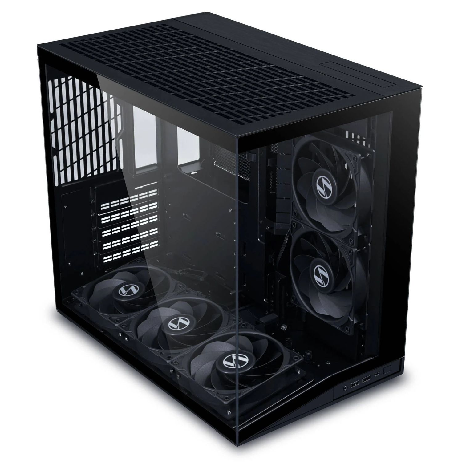 Lian Li O11D Mini V2, Midi-tower ház,edzett üveg - fekete