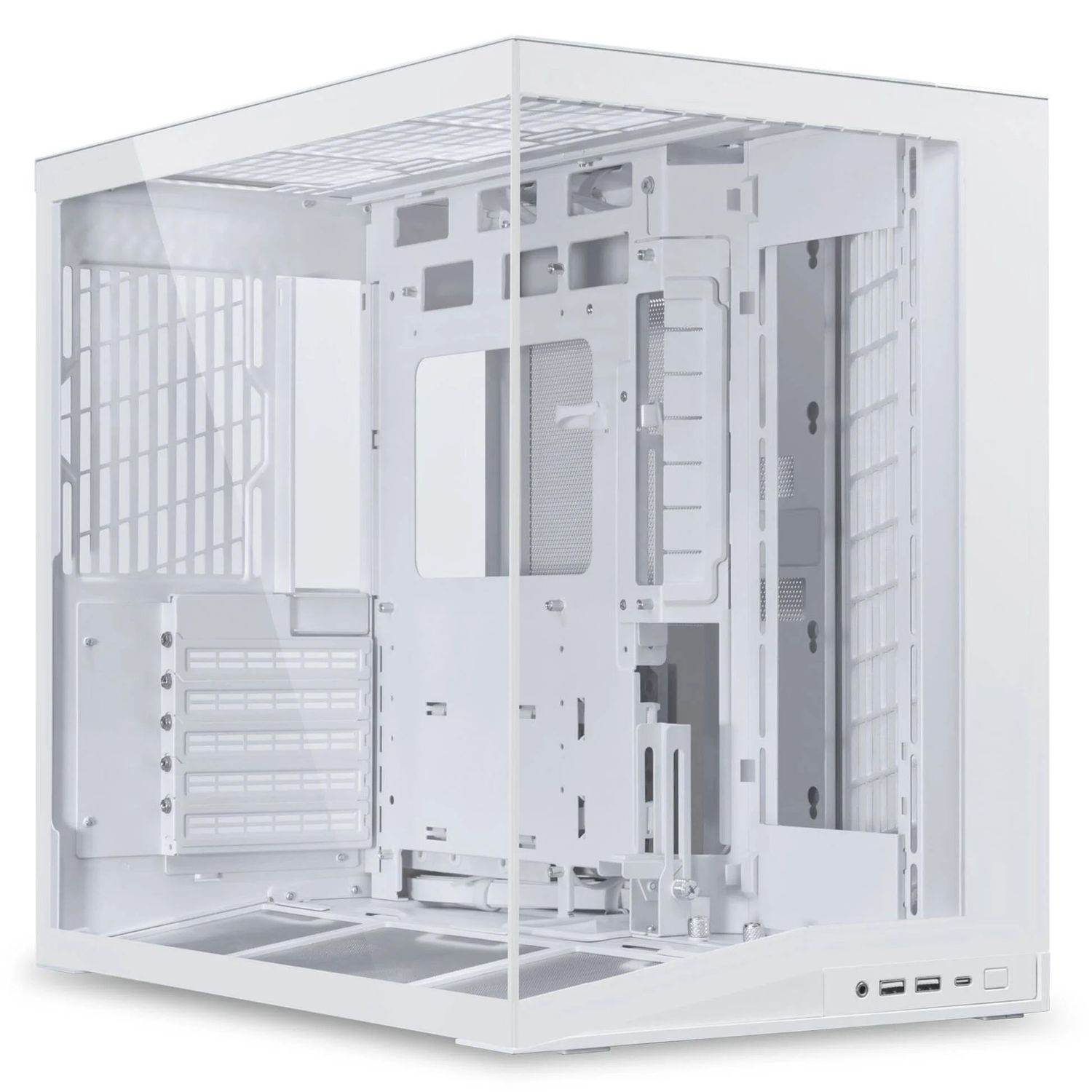Lian Li O11D Mini V2, Midi-tower ház,edzett üveg - fehér