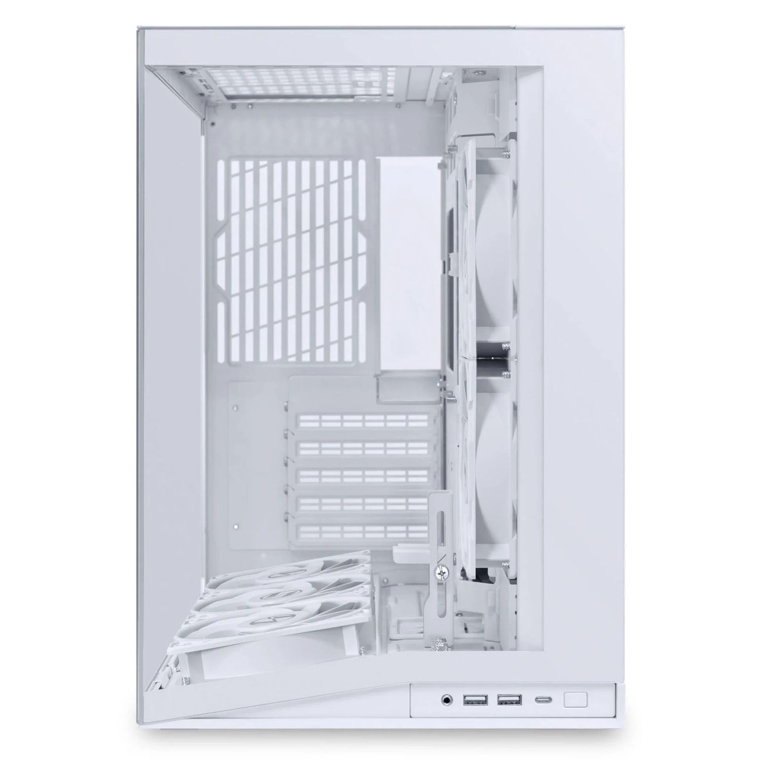 Lian Li O11D Mini V2 Flow, Midi-tower ház,edzett üveg - fehér