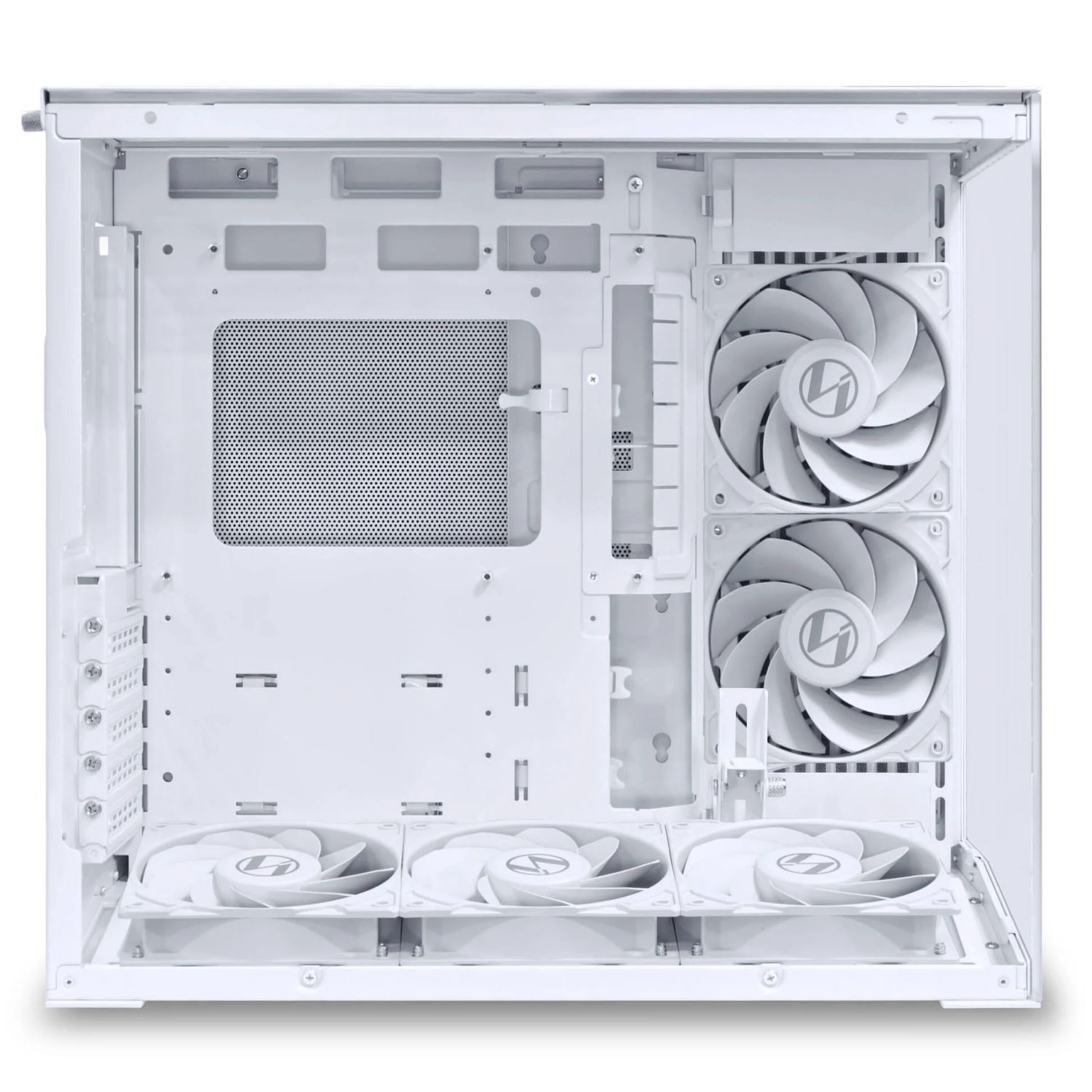 Lian Li O11D Mini V2 Flow, Midi-tower ház,edzett üveg - fehér