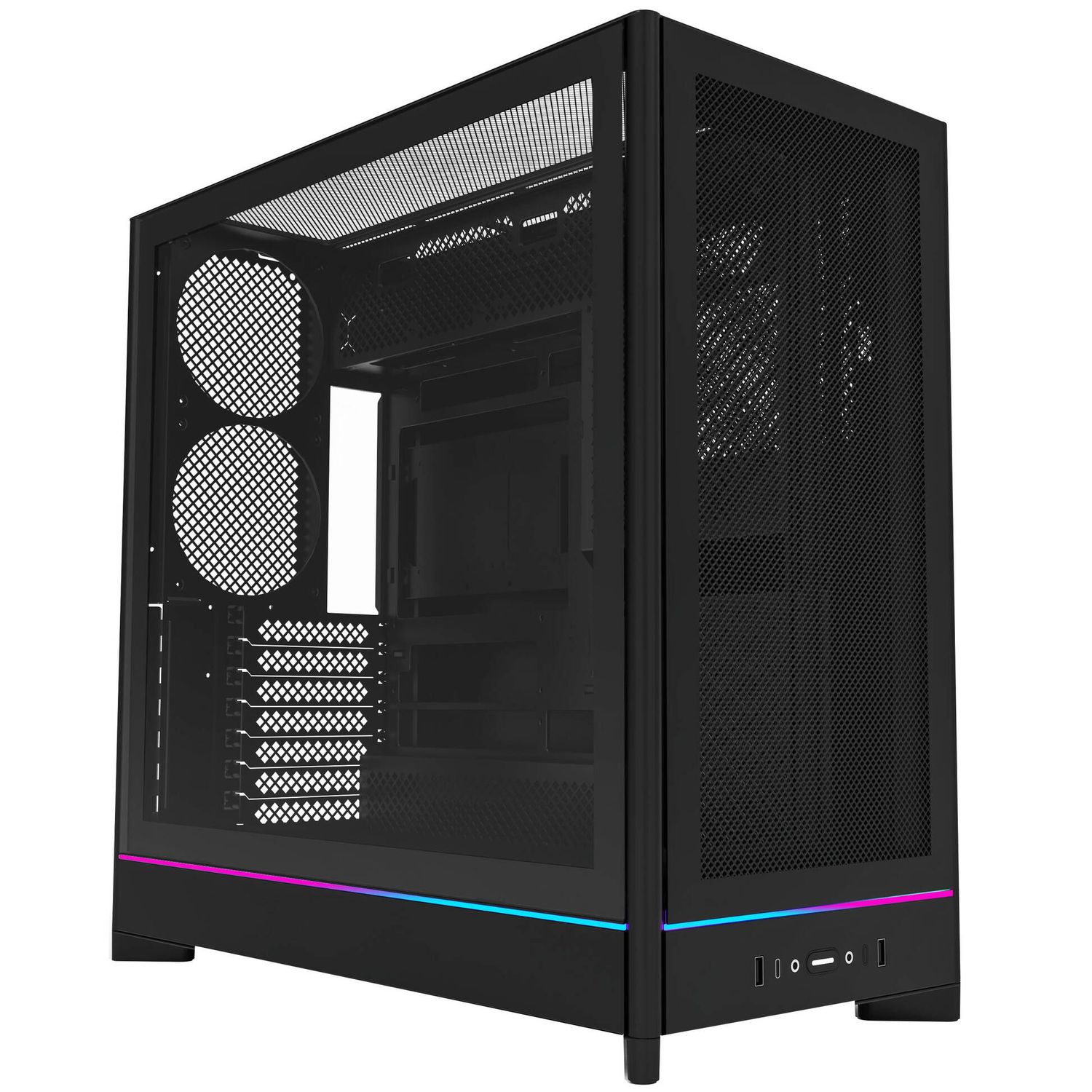 Montech HS01 PC case, midi tower, ATX, aRGB, tempered glass - black