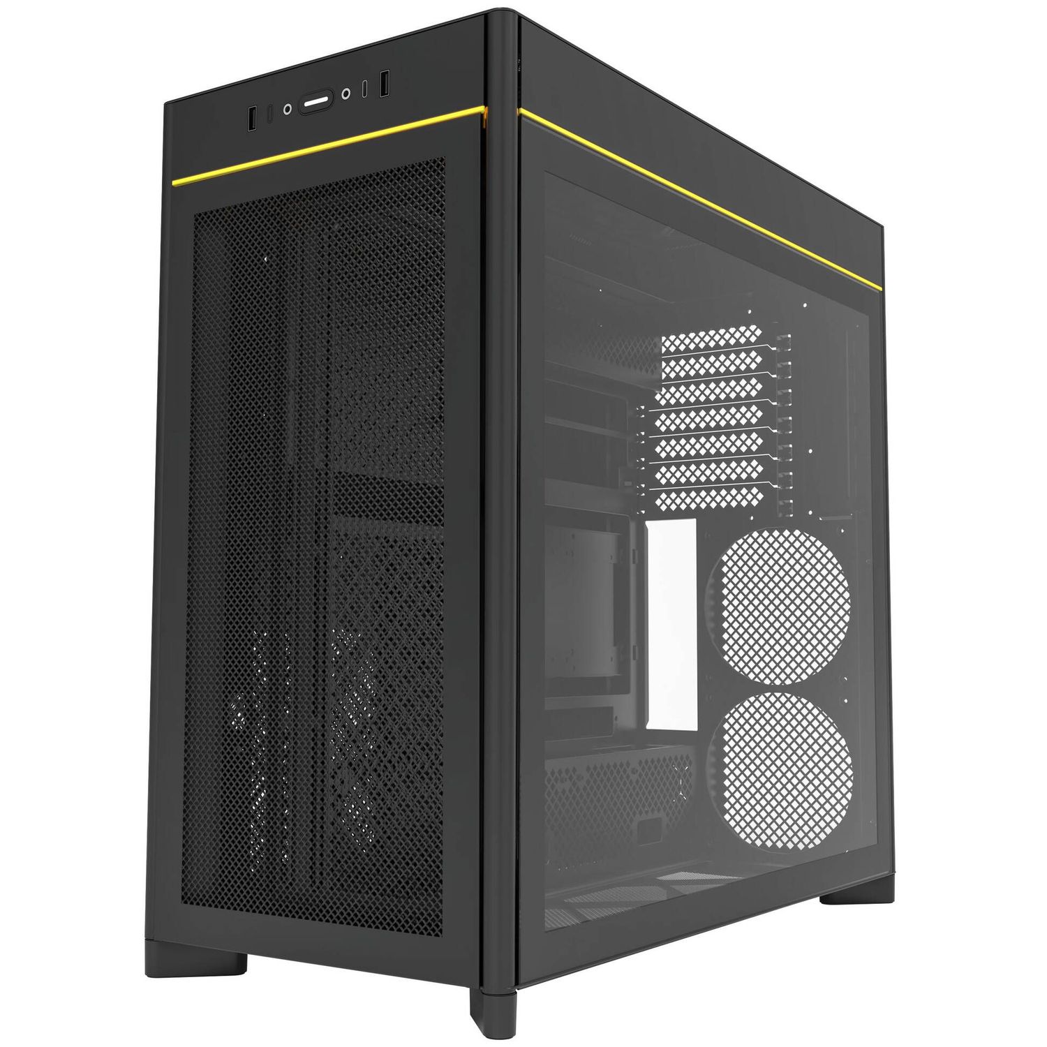 Montech HS01 PC case, midi tower, ATX, aRGB, tempered glass - black