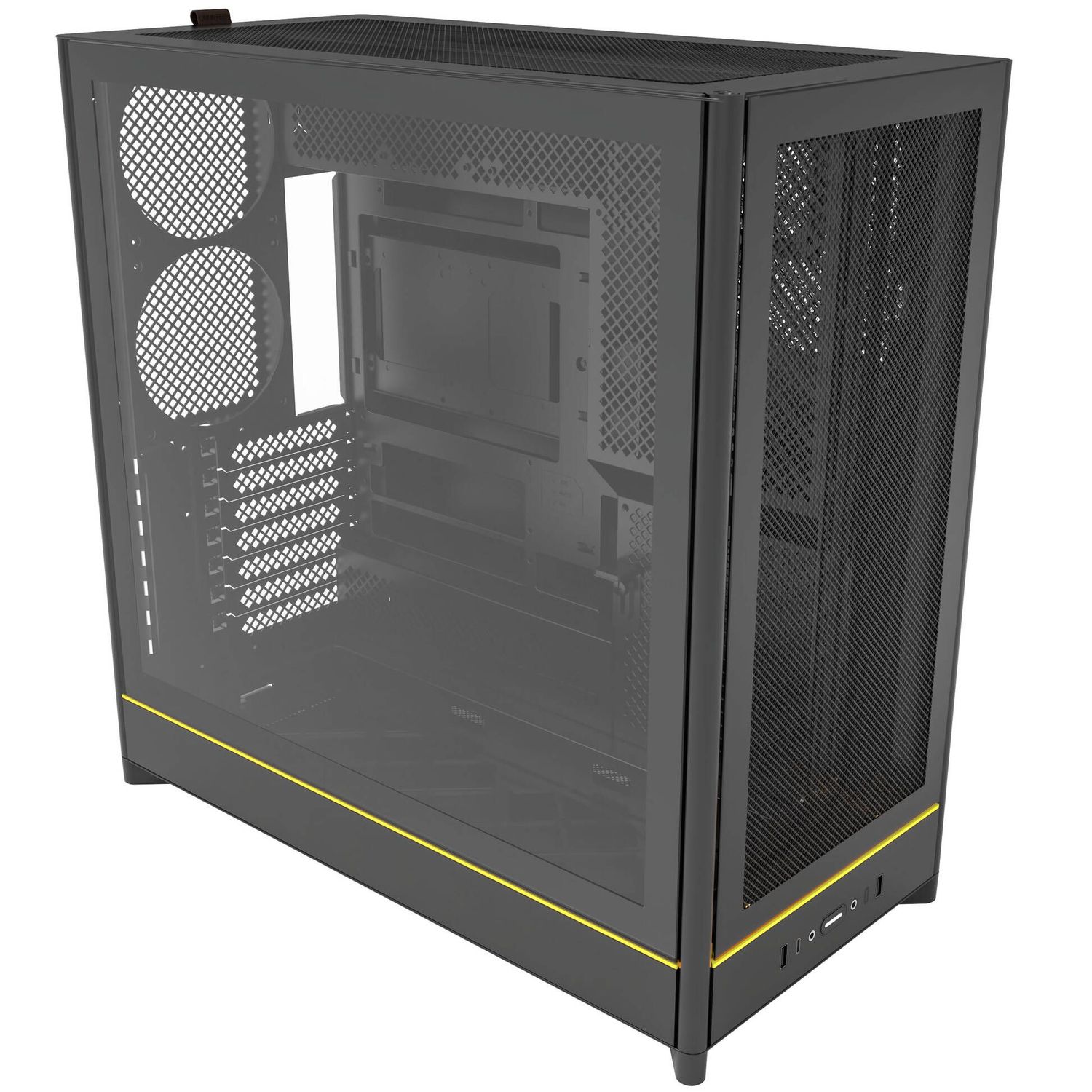 Montech HS01 PC case, midi tower, ATX, aRGB, tempered glass - black