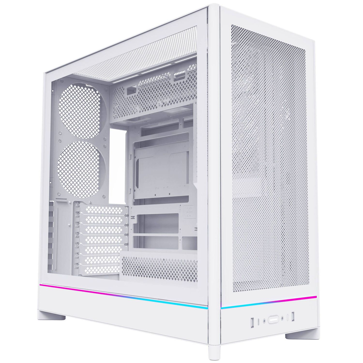 Montech HS01 PC case, midi tower, ATX, aRGB, tempered glass - white